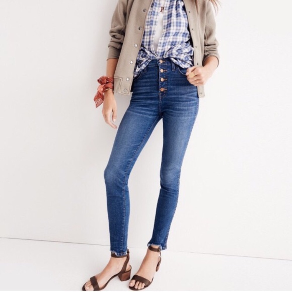 Madewell 10-Inch Chewed Hem Skinny Jeans